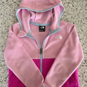 The North Face Pink and Gray Fleece Jacket